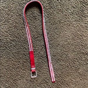 Red bejeweled belt